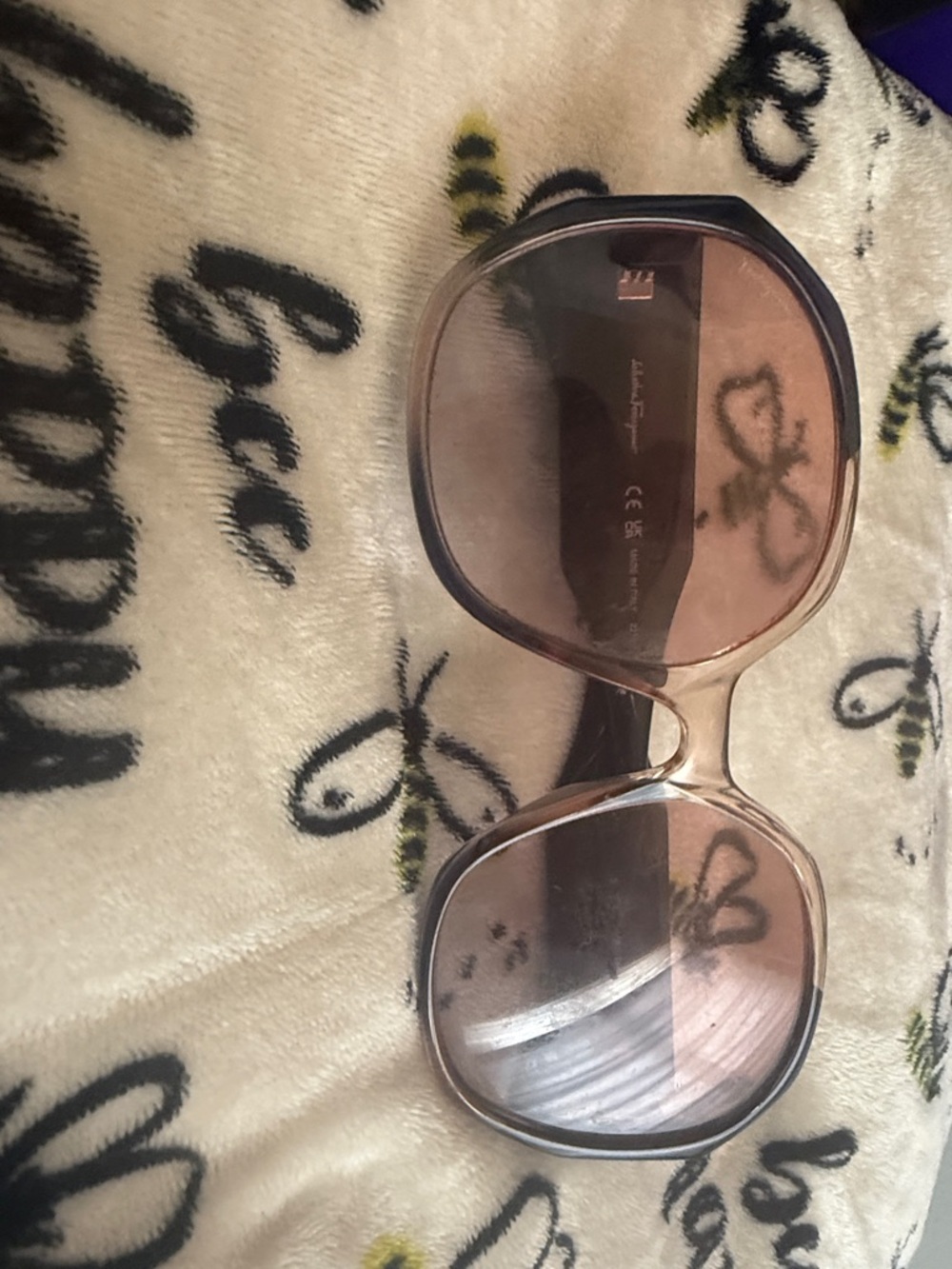 Salvatore Ferragamo Women’s Oversized Sunglasses — Pink Gradient Lenses